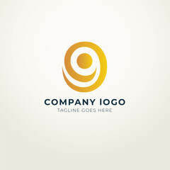 O logo flat design modern royal concept 