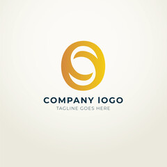 O logo flat design modern royal concept 