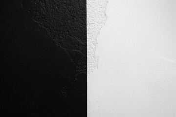 Clean minimalist of black and white colors divided on a surface