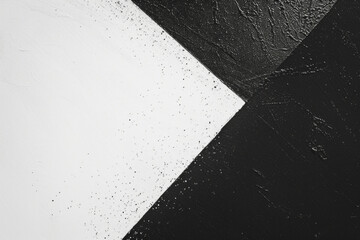 Clean minimalist of black and white colors divided on a surface