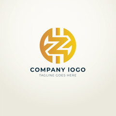 Z logo flat design modern royal concept 