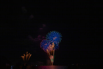 秋の茨城の空を彩る日本の花火