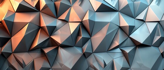Fototapeta premium Abstract background with triangles. 3d rendering. Modern background