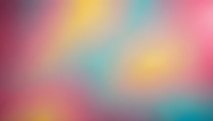 Obraz premium Subtle, grainy abstract gradient backdrop highlighting the alluring interplay of pink, teal, and vibrant yellow