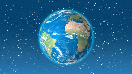 Earth From space, sky Stars night, 3D earth space, satellite view earth, Space Zoom view, Earth sphere with cloud and star