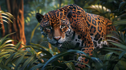 Jaguar's Silent Stalk at Dusk