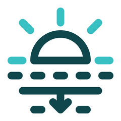 sunset icon for illustration
