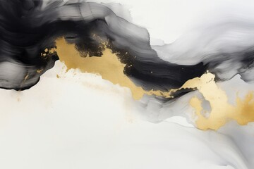 Naklejka premium A black-white watercolor background painting backgrounds creativity.