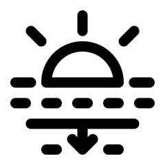 sunset icon for illustration
