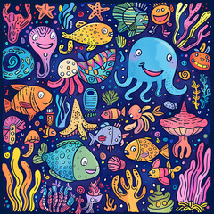 cartoon illustrator card or background .