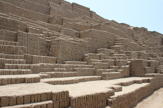 huaca pucllana archaeological site in miraflores, lima, peru