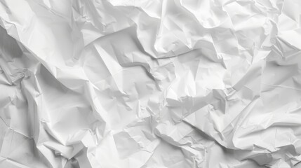 The image showcases a close-up of a white crinkled paper texture with various folds and creases