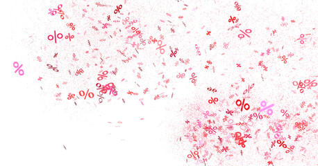 percent rain shopping digital in 3d. transparent PNG