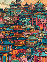 Obraz premium cartoon illustrator card or background .