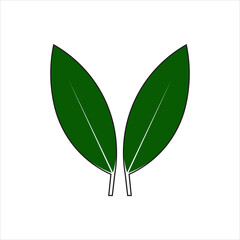 Printtea green colored leaf elements