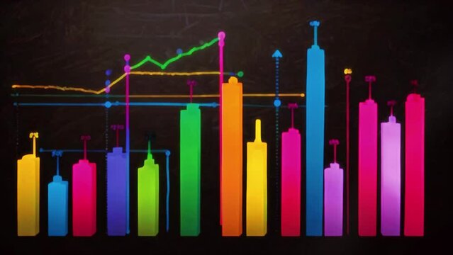 A bar graph with seven multicolored bars. The bars are arranged in ascending order from left to right, with the leftmost bar being the shortest and the rightmost bar being the tallest.