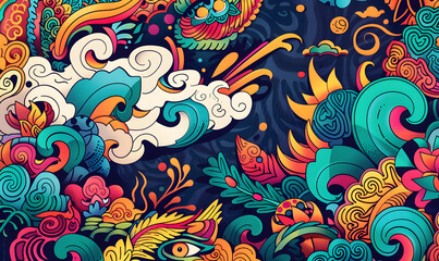 cartoon illustrator card or background .