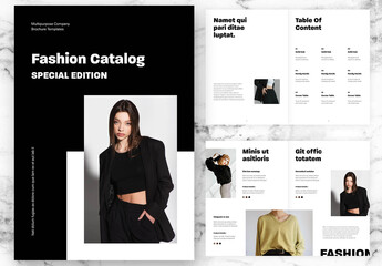 Black and White Fashion Catalog
