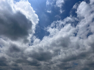 Summer blue sky cloud gradient light white background. Beauty clear cloudy in sunshine calm bright winter air bacground. Gloomy vivid cyan landscape in environment day horizon skyline view spring wind