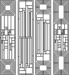 Vector illustration sketch of modern minimalist residential partition backdrop design 