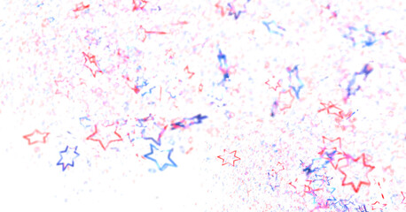 stars confetti on american independence day