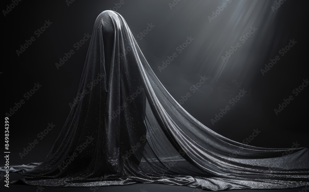 Canvas Prints a black veil with light reflection - Canvas Prints