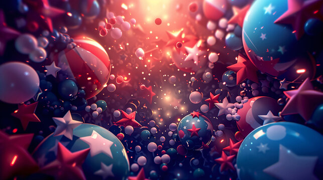 4th of July celebration, stars, stripes, red, white, and blue, celebration, desktop wallpaper