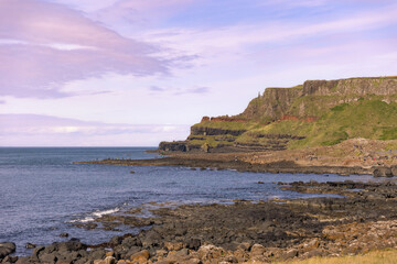 Beautiful landscape around the Giant's Causeway on the North Antrim coast of Norther Ireland, United Kingdom