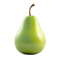 fresh pear realistic 3D isolated on transparent background. generative ai