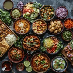 Fototapeta premium Celebrate food cultures with events that highlight a variety of culinary traditions from around the world.