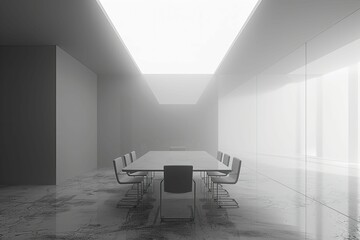 Operational strategy session in a minimalist conference room