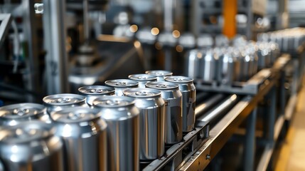 A beverage can manufacturing plant with stamping machines