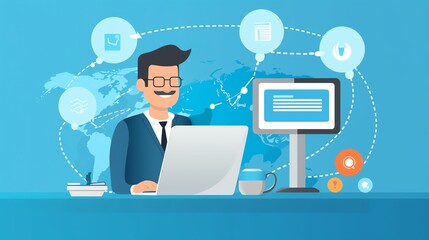 Customer support agent assisting a client via live chat