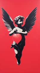 A cupid red representation creativity.
