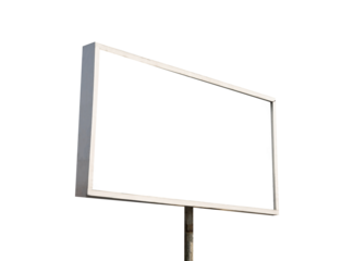 blank billboard isolated on white