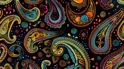 Modern hand drawn paisley ornament pattern. Abstract trendy ethnic style. Fashionable vector template for your design which is very beautiful and amazing