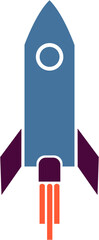 Simple flat style rocket icon