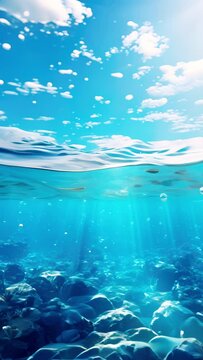 Subaquatic and Sky Scenes: Slow Motion Artistry - made with Generative AI