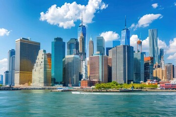 Fototapeta premium New York city urban transportation architecture.