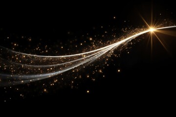 Fototapeta premium Lighting shooting star backgrounds astronomy sparks.