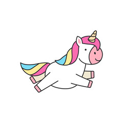 Cute unicorn jump