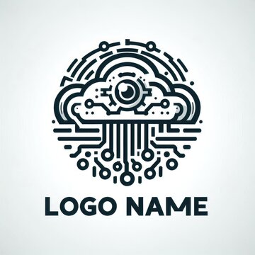 Cloud Technology and Artificial Intelligence Logo: Innovation in the Digital Age