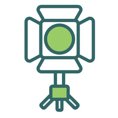 Naklejka premium Studio Lighting Kit Icon