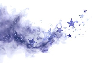 Ethereal Haze and Twinkling Star Shapes in a Dreamlike Galaxy Background