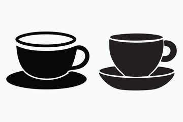 coffee cup icon silhouette illustration