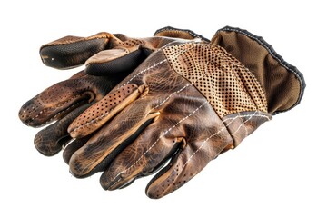 A pair of garden gloves made of breathable, white background
