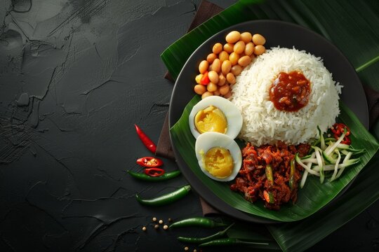 nasi lemak on plate