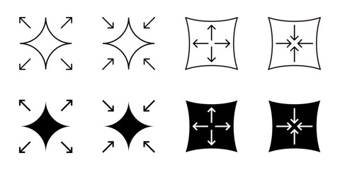 Elastic Icon Set. Trendy Design For Apps, Web, Posters, Social Media