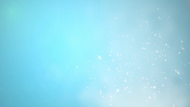 Simple blue background. Seamless looping professional peaceful light asymmetrical cyan tech background.