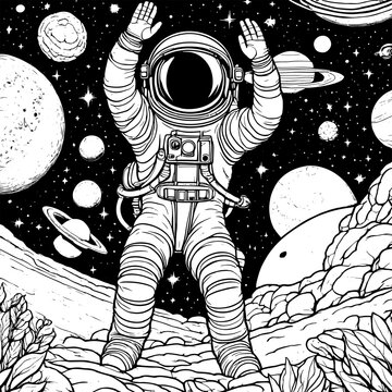 Astronaut On Outer Space Odyssey